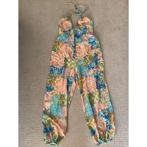 Cupshe Multicolor Paisley Halter Jumpsuit